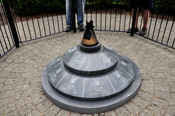 Coast Guard & Army Emblems on the Eternal  Flame